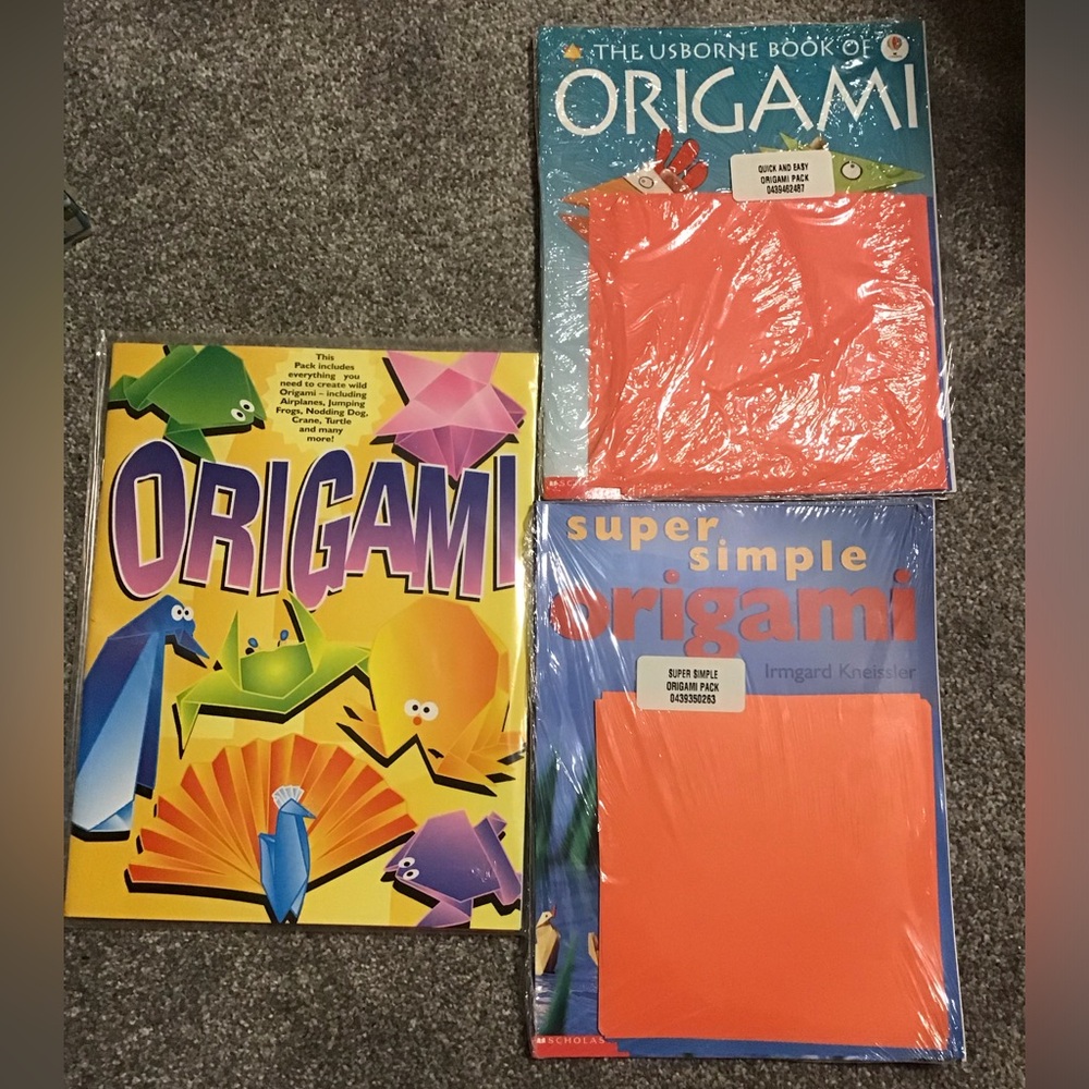 Origami books with paper Set - Multicolor new